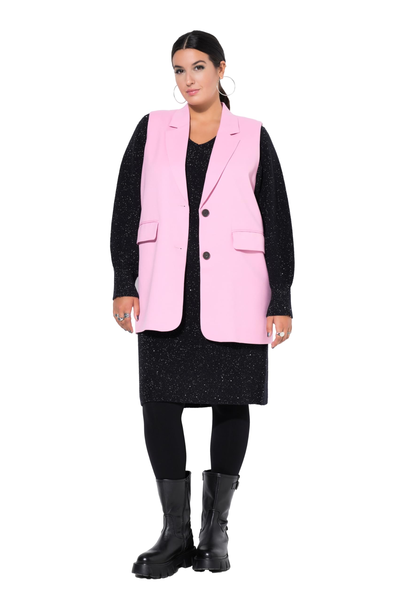 Studio Untold Damen große Größen Übergrößen Plus Size Anzugweste, oversized, Rückenschlitz mit Knopf 845952