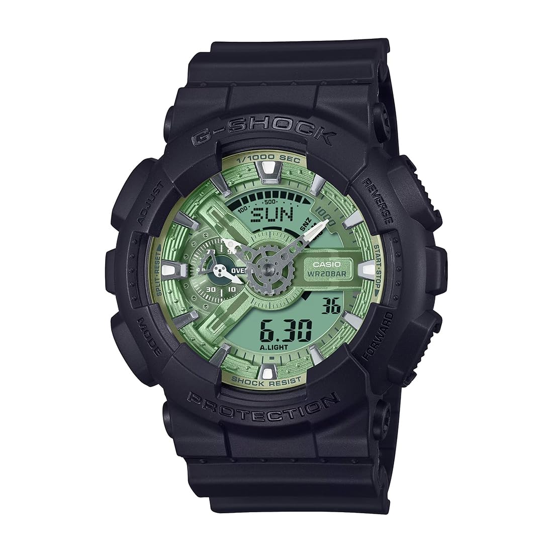 Casio G-Shock GA-110CD-1A3DR Green Analog-Digital Dial Black Resin Strap Mens Watch Shock and 200M Water Resistant G1519 (B0CY25Q5HD) Amazon Price History, Amazon Price Tracker
