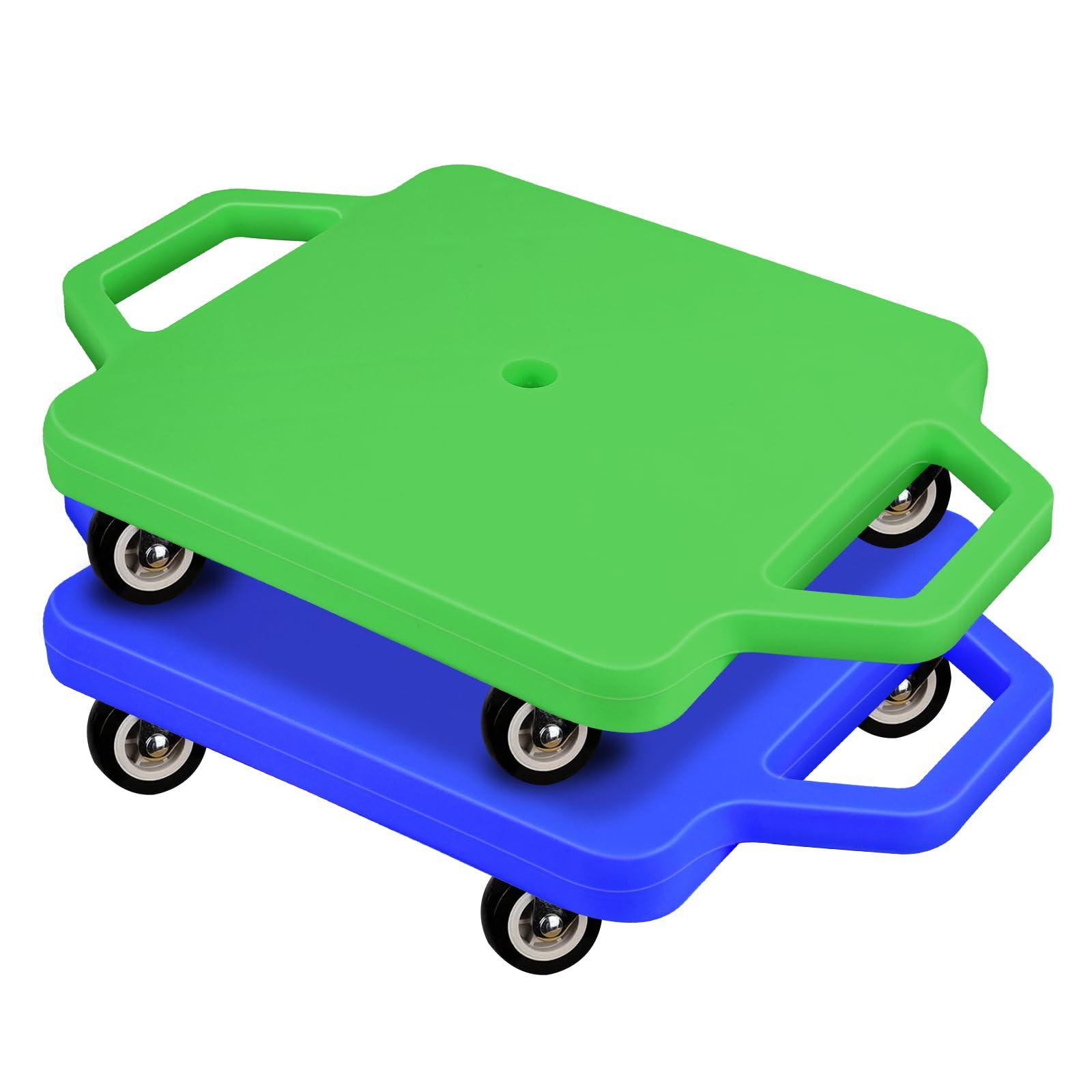 Siairo Grote Scooter Board voor kinderen, Sit & Scoot Board met 5 wielen en veiligheidshandgrepen voor indoor buitensport, sensorische training