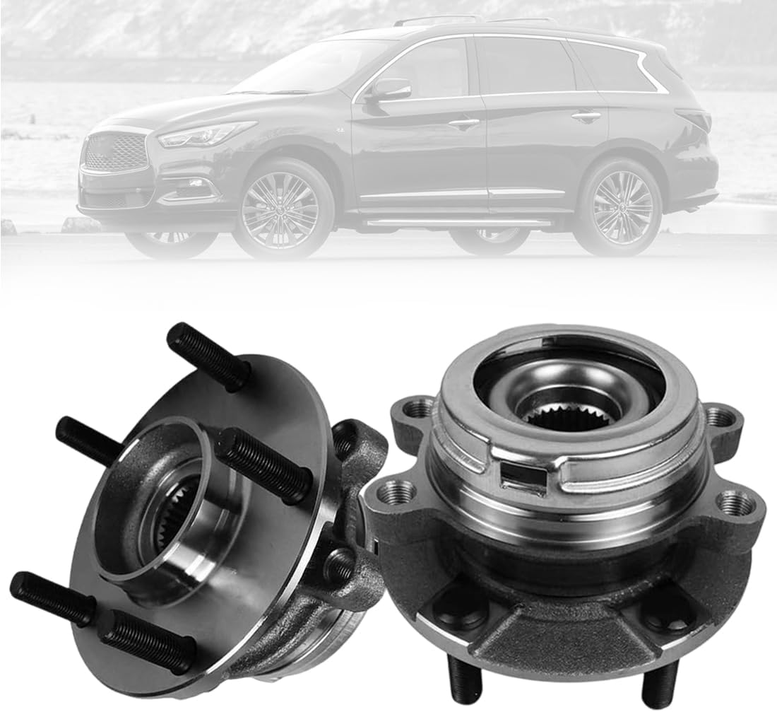 2PCS Front Wheel Hub Bearing Assembly – FIT 2007–2018 Altima, 2009–2019 Maxima, 2009–2018 Murano, 2013–2019 Pathfinder, 2013 JX35, 2014–2019 QX60 – Replace 513296, 5 Lug