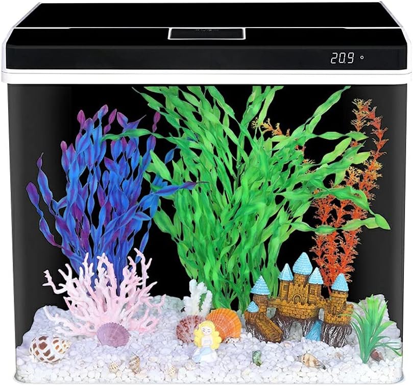 Fish Tank Creative Fish Tank Aquarium Small Desktop Home Office Ecological Glass Fish Tank Ornamental Fish Tank Water Plant Tank Aquarium Tank