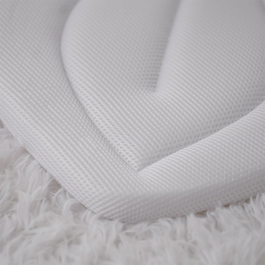 Fleur de Bain pour bébé Offre Une expérience de Bain sûre et relaxante Tissu siège de Bain pour bébé Tapis de siège en Maille Coussin de Baignoire, Côté Gris, 80cm