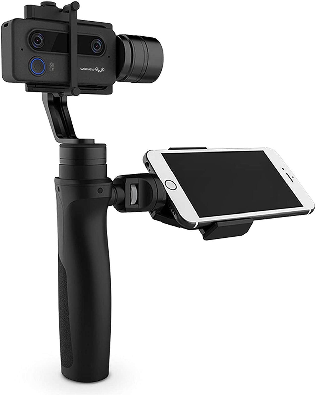 3D Camera with Gimbal Stabilizer Handheld Smartphone Streaming Camera Ultra HD 3K WiFi Mini Camera Photos and Video 3 Axis Handheld Stabilized Camera Gimbal 3D Stream YouTube Facebook(Cinematic Kit)