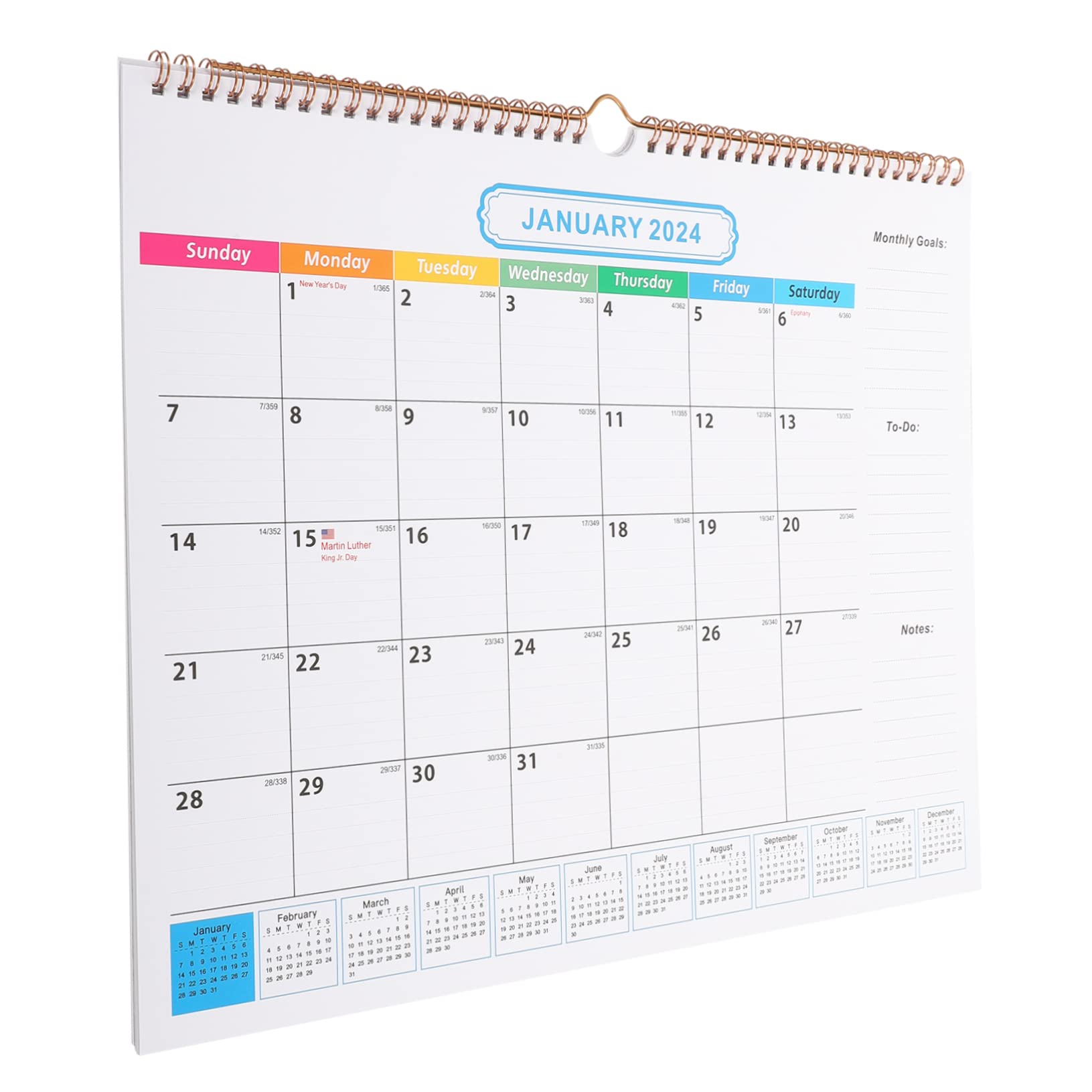 Tofficu 4stücke Wandkalender Monate Monatskalender Mit Spiralbindung Hängend Für Zuhause Büro Und Schule Robuste Materialien Zur Organisation Ihres Zeitplans Für Wichtige Erinnerungen