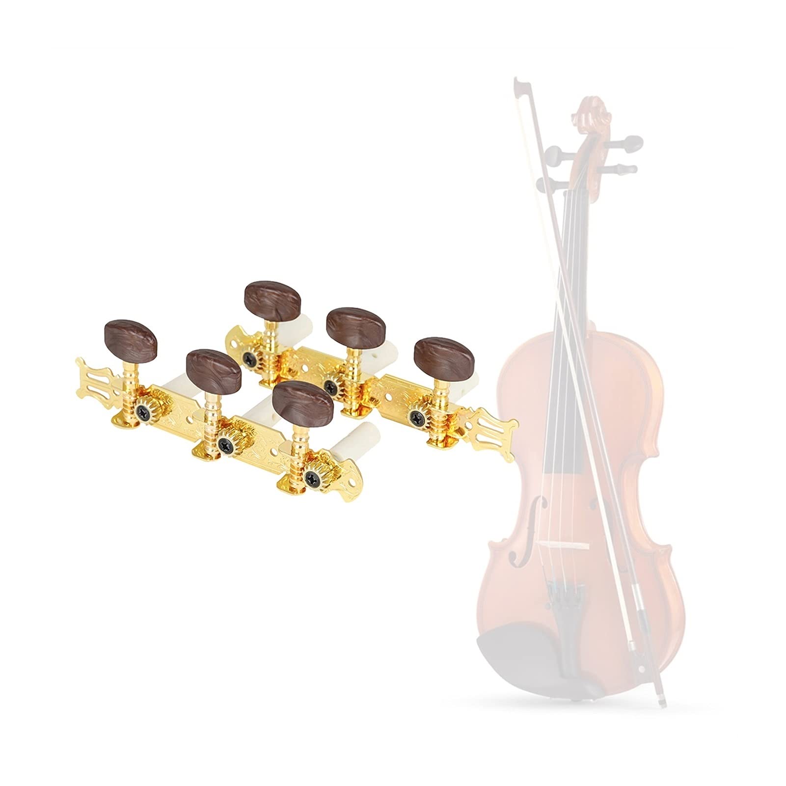 Clavijas Afinación Sintonizadores De Afinación De Cuerda Dorada De Metal, Cabeza De Llaves De Máquina 14: 1, Izquierda, Derecha, 3L3R para Guitarra Clásica, Piezas De Accesorios De Bricolaje
