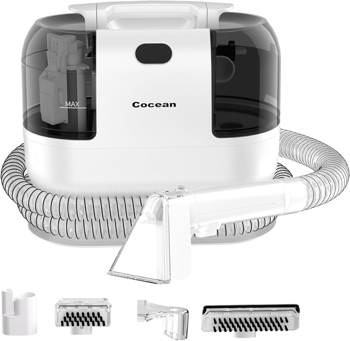 COCEAN Upholstery And Portable Carpet Cleaner Machine, Sofa Cleaner Machine, Deep Stain Spot Cleaner For Car Interior, Pet Stains, Area Rug With 3 Different Accessoris and Self-Cleaning Tool