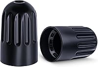 Vista 1 de 10 piezas de tapas de válvula de neumático TPMS con vástago largo, tapas de válvula de rueda de plástico negro para TPMS TR20008, tapas de vástago