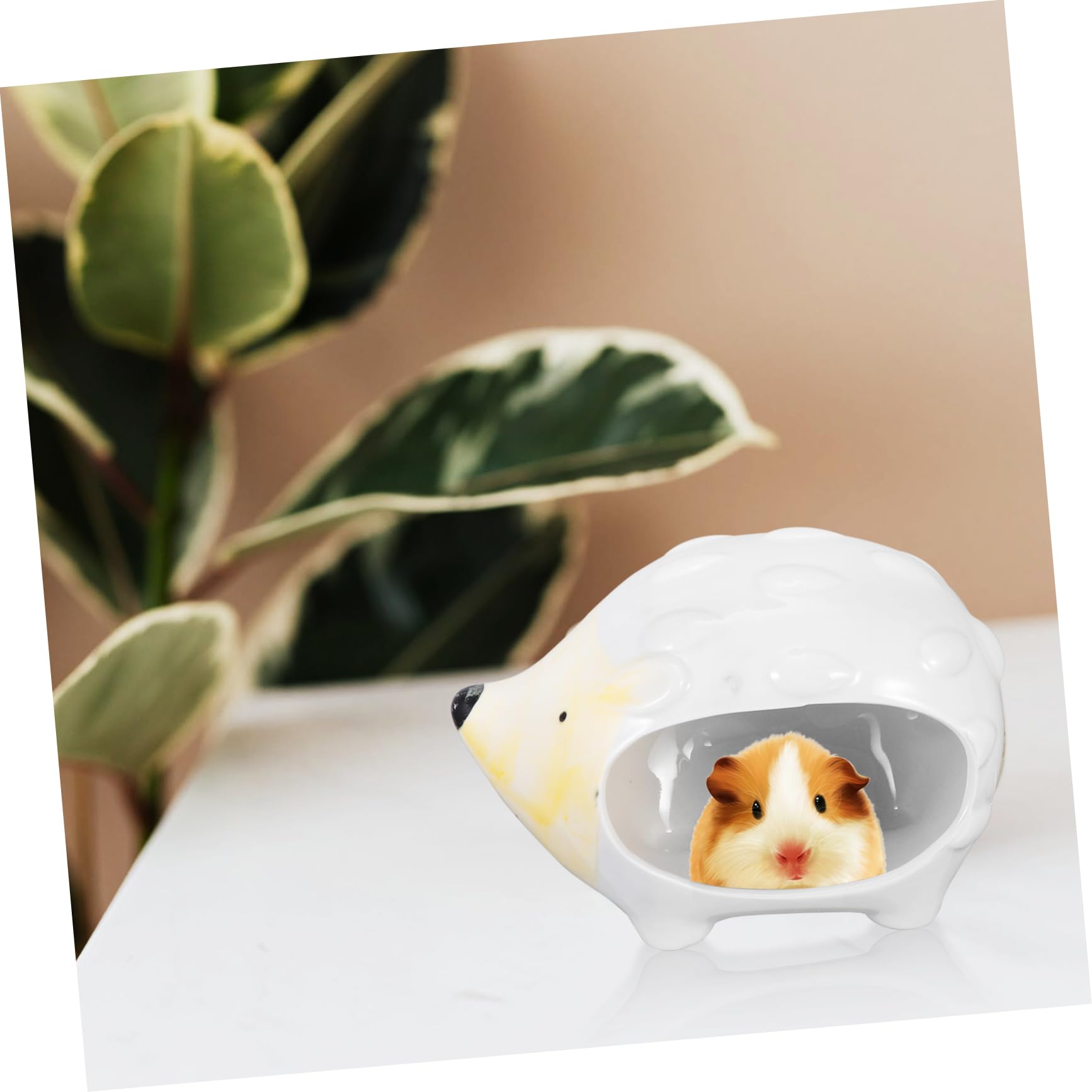 Sosoport Keramik Kühlnest für Hamster und Meerschweinchen, Großes Weiß
