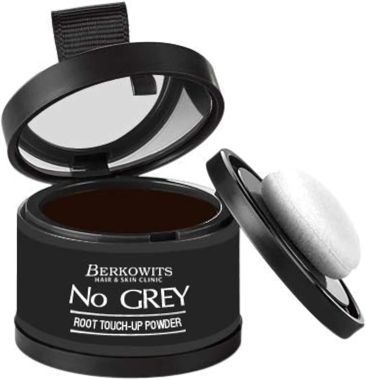 BERKOWITS HAIR & SKIN CLINICS Berkowits No Grey Root Touch Up Powder, Hair Concealer For Grey Hair | Instant Root Cover Up Hair Color | Brown 4Gm