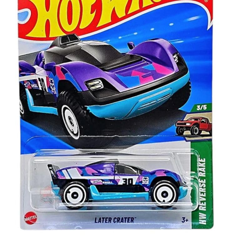 Image of hw Die-Cast 1:64 for Ages 3 and up (Later Crater | HW Reverse Rake | Purple)