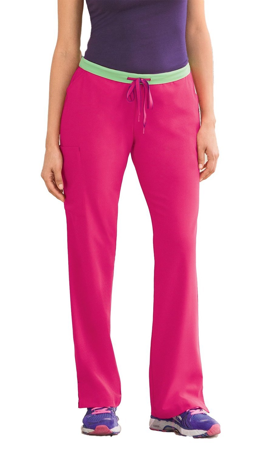 Modern Fit Collection by Jockey Women's Convertible Drawstring Scrub Pant Small Berry