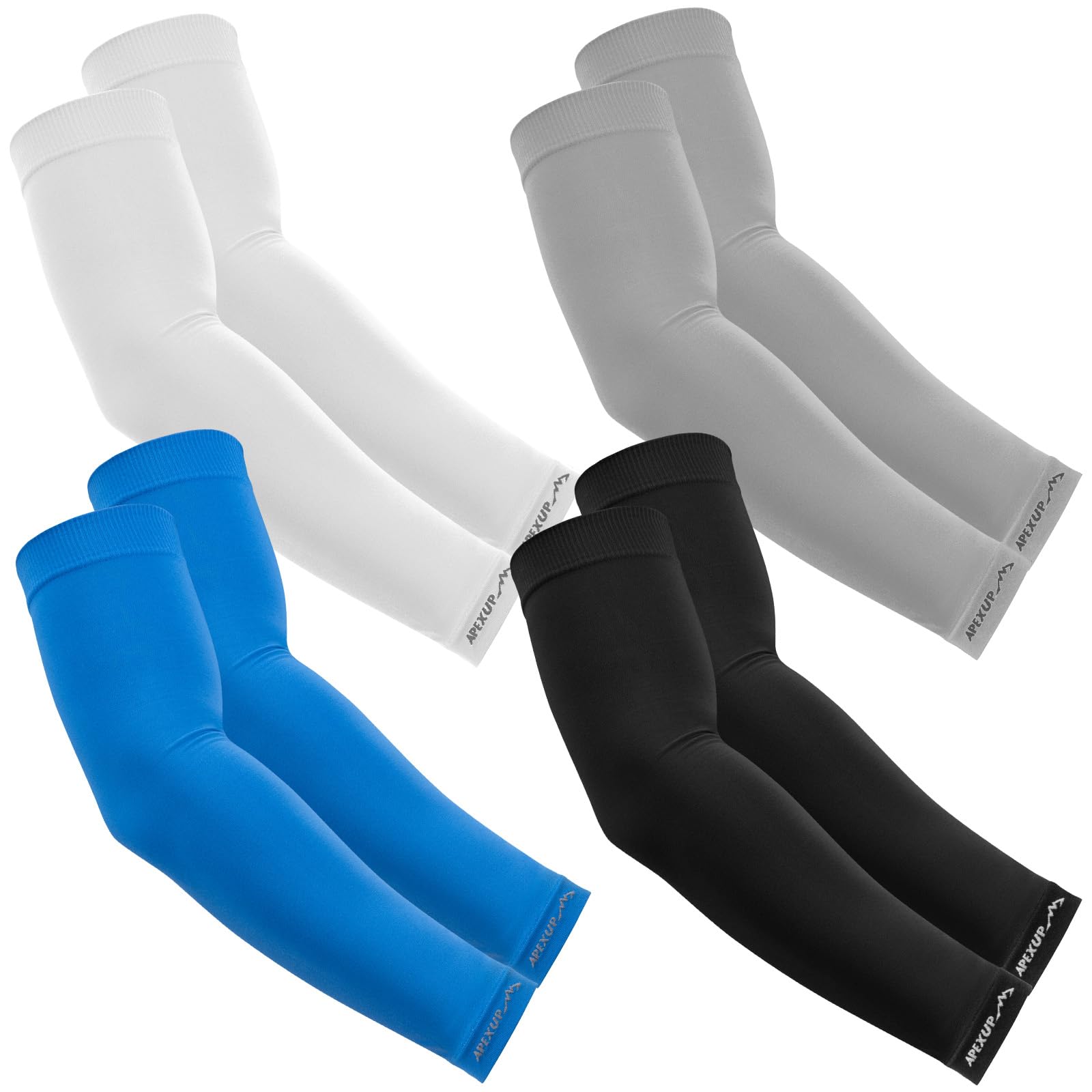 APEXUP Cooling Arm Sleeves for Men Women, UV Sun Protection UPF 50, Volleyball Arm Sleeves Compression Sleeves for Outdoor