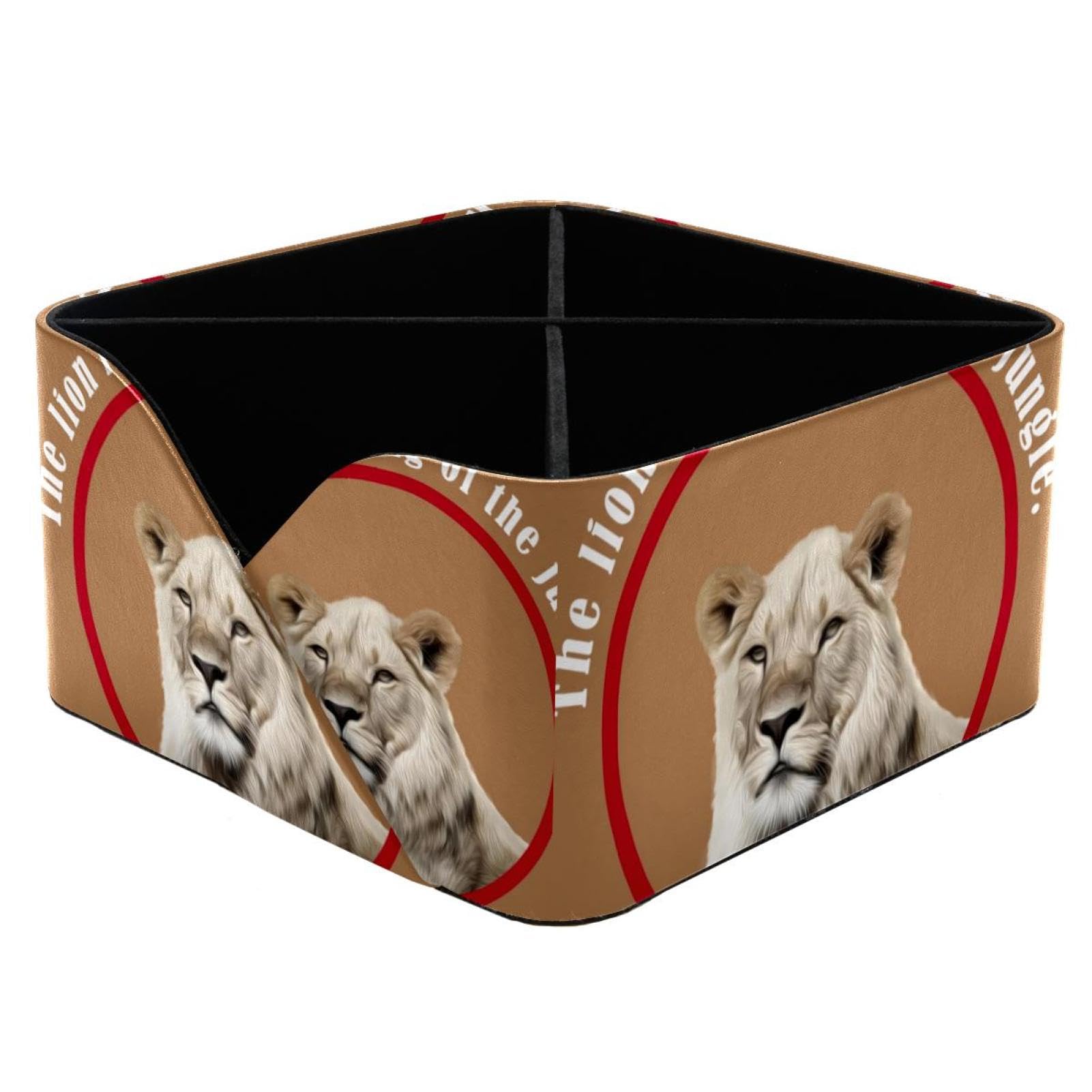 Porte-stylo lion rectangulaire grand volume pour trier le bureau