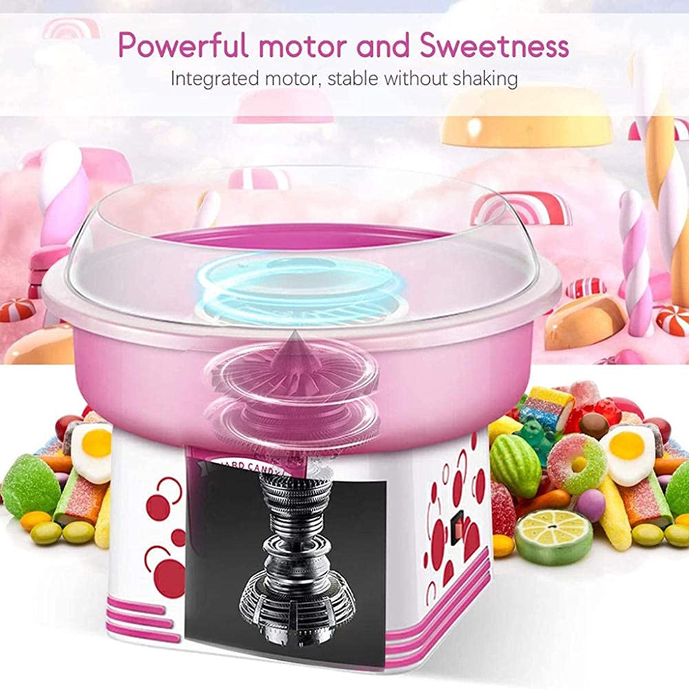 500W Macchina per Zucchero Filato Elettrico, Macchina per Lo Zucchero Filato per La Casa con Accessori, Macchina per Zucchero Filato Elettrico Professionale Ideale Ad Ogni Festa per Bambini