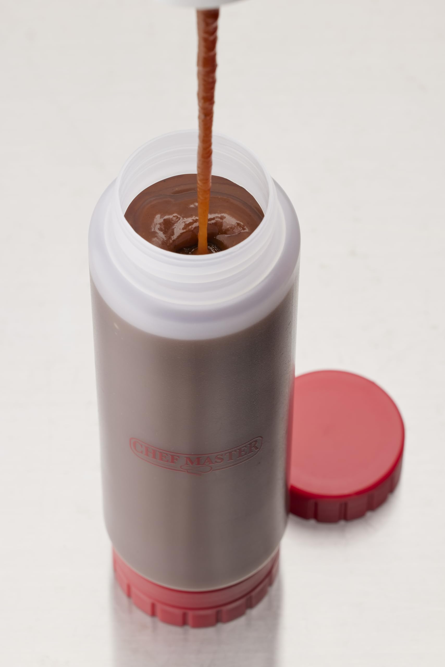 90290 - Paquete de 6 botellas de plástico rellenables de 16 onzas, aptas para todo tipo de salsas, condimentos, masa y aderezo para restaurantes, comensales y camiones de comida 5