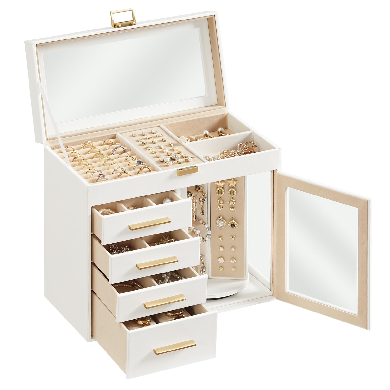 HOOBRO Schmuckkästchen, Schmuckbox, Schmuckaufbewahrung, Schmuckschatulle