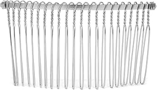 Honbay 6PCS Silver Fancy DIY Hair Clips Metal Wire Hair Combs Bridal Wedding Veil Combs (22 teeth)