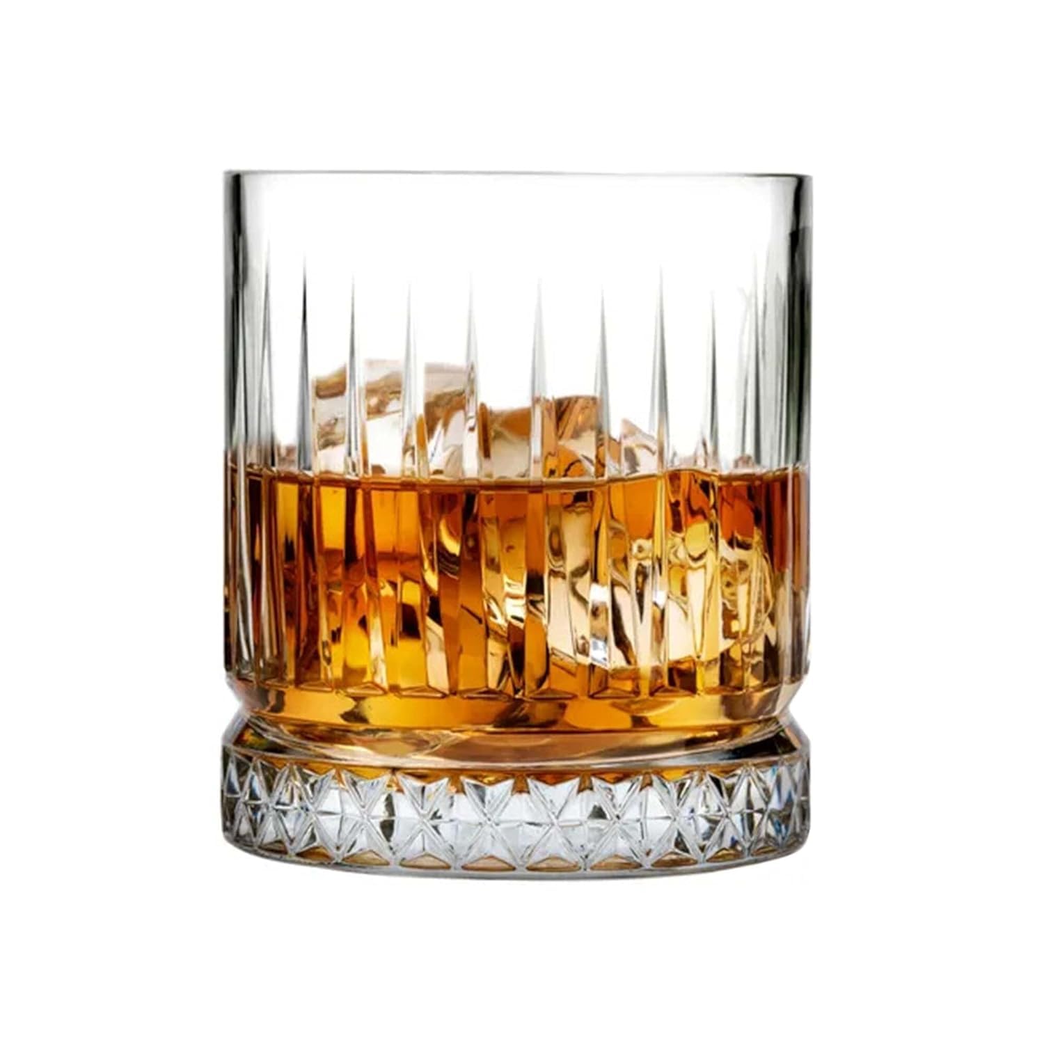 YKXIMS SK Trades Whiskey Glass Set of 2 with Luxury Box, 10 oz Crystal Old Fashioned Lowball Rocks Glasses, Gift for Men Drinking Scotch Bourbon Cocktail Liquor Vodka Malt Cognac Pack of 2