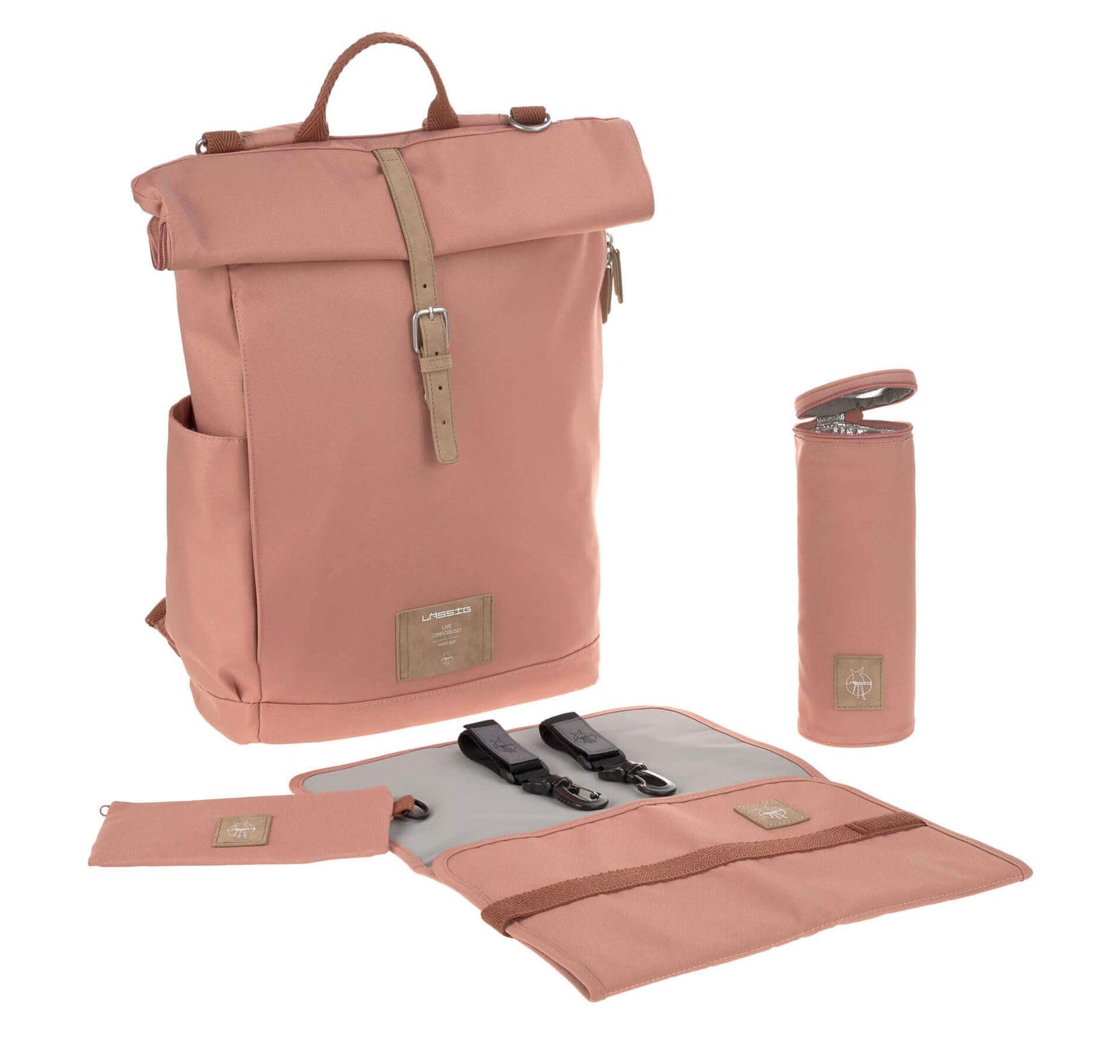 Lässig Green Label Rolltop Backpack Cinnamon