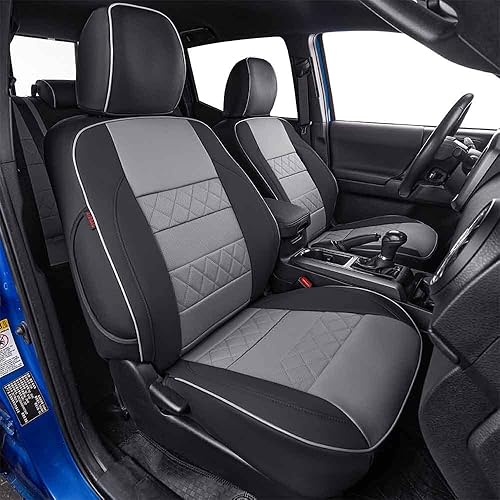 EKR Ranger Fundas de asiento personalizadas para Ford Ranger SuperCrew XLXLTLariat 2019 2020 2021 2022 2023 - Juego completo de fundas de asiento de