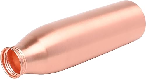 Miniatura 6 de Botella de agua de cobre puro para beneficios de salud ayurvédica, 30.40 fl oz (con lacado en el exterior)