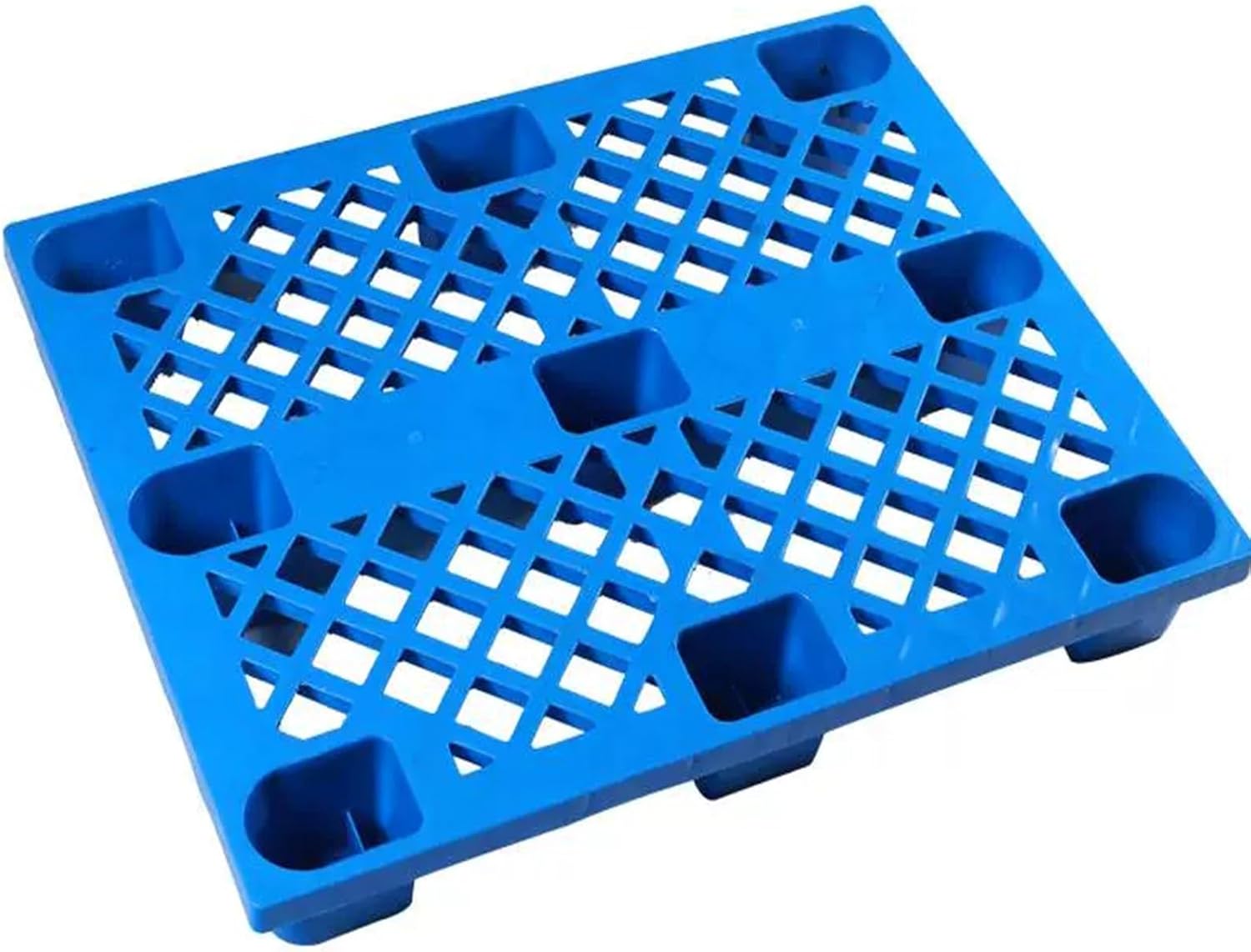 EMYJAY Polyethylene Pallet，Logistics Pallets Storage Pallet HDPE Material is Durable Impact and Easy to Flush Reinforced Drainage is Very Good (Color : Blue, Size : 110x110cm)