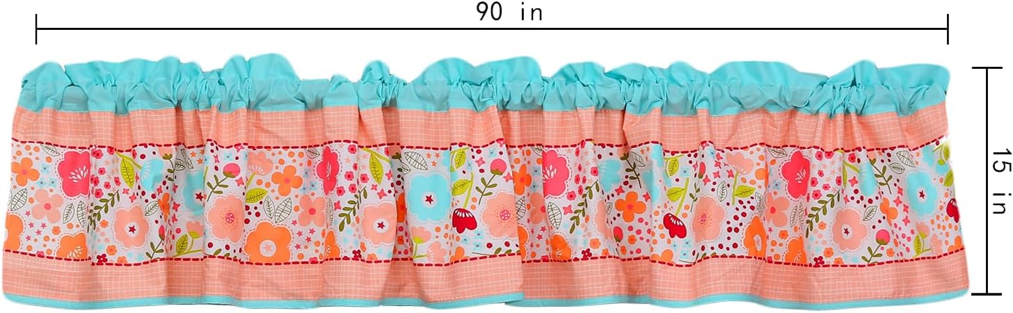 Forest Animal Nursery Valance for Girls Boys 90 '' x 15 ''