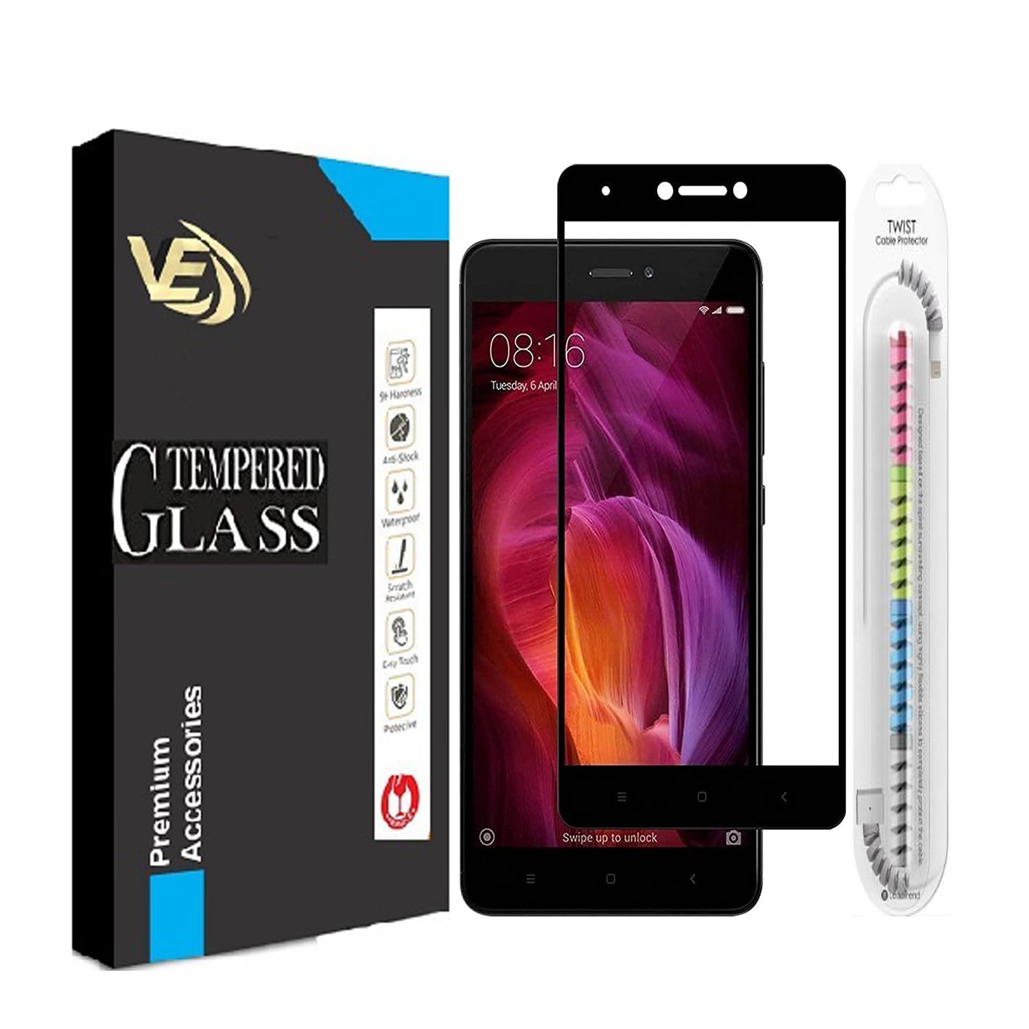 VILLA Mi REDMI NOTE 4 Tempered Glass | Screen Protector Full HD Quality Tempered Glass Anti-Scratch Edge to Edge Coverage (B0CHFVTT52) Amazon Price History, Amazon Price Tracker