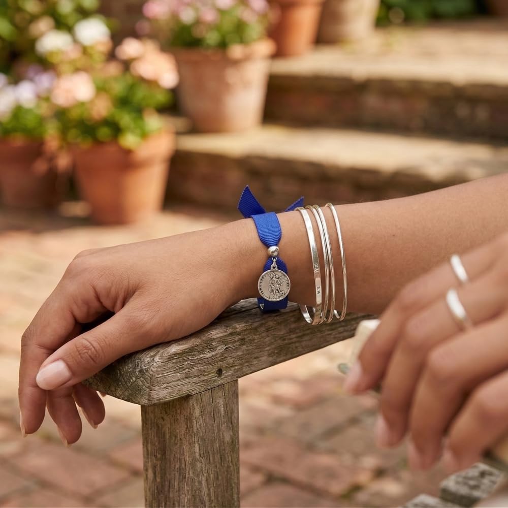 BDM Pulsera San Miguel Arcángel | Medalla Protectora Plateada | Ajustable (0-20 cm) | Amuleto de Protección y Fuerza — view 4
