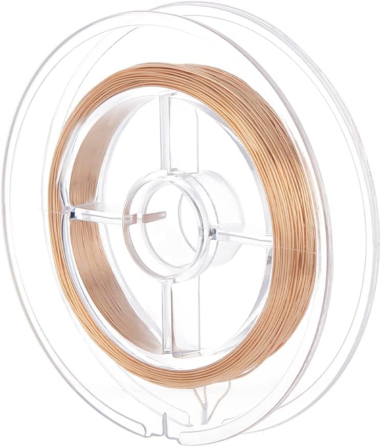 BENECREAT 39ft 20 Gauge Real 14K Gold Plated Copper Wire, Golden Copper Beading Wire for Bracelet Necklace Charm Beading Jewelry Making Findings