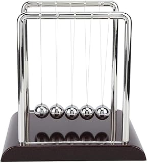 LetCart Newton Pendulum, Classic Newton Ball Putting Pendulum, Square Shape Balance Pendulum Ball Toy Home Office Desk Table Ornament Gift (L)