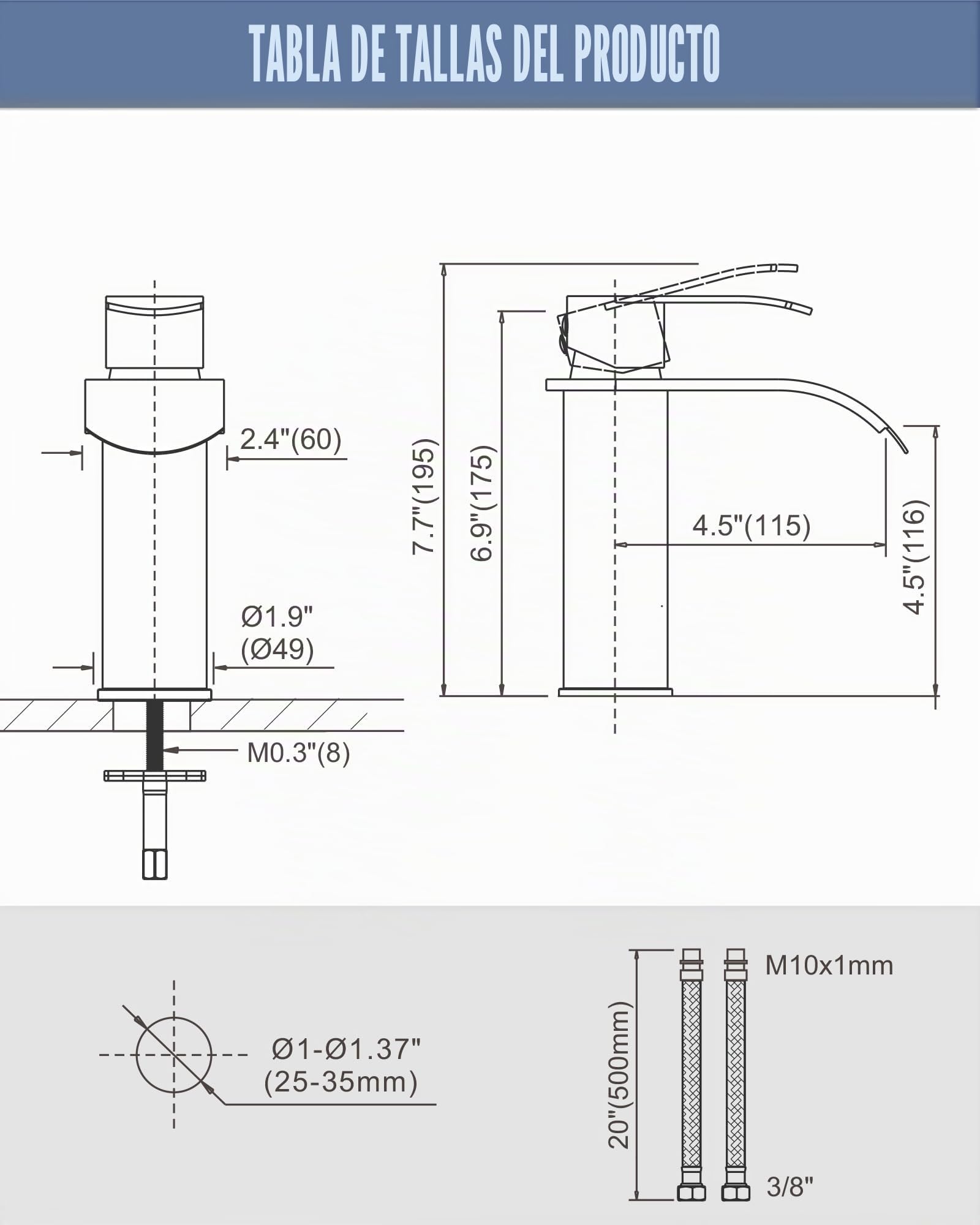 ARCORA Grifo de Lavabo, Grifo de Baño de Acero Inoxidable, con Aireador Extraíble y Cartucho Cerámico, Salida de Agua Fría y Caliente Regulable, para Lavabos de Baño, Dorado