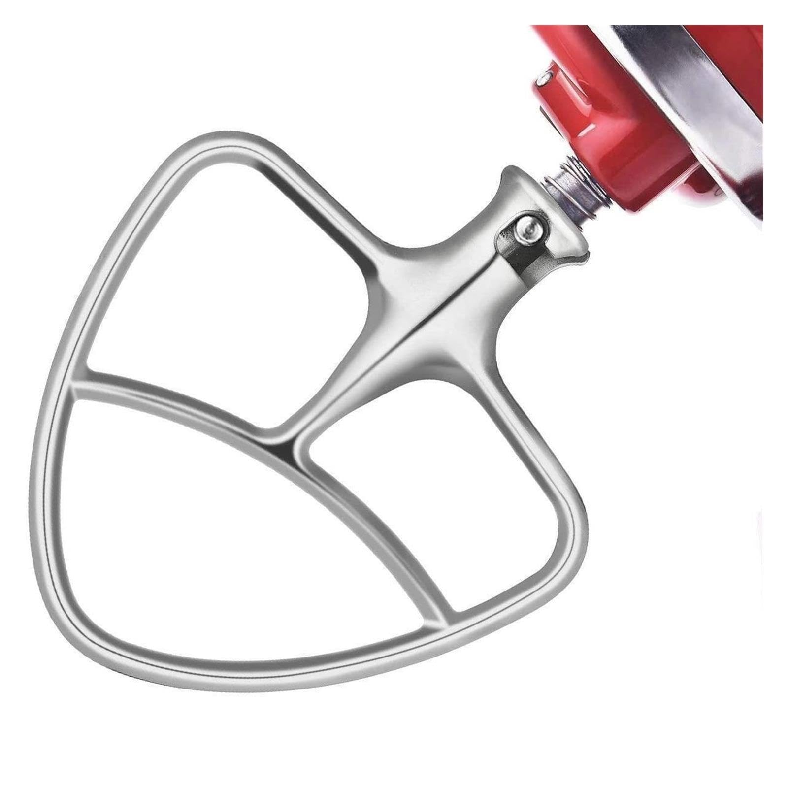 Reemplazo De Batidor Plano De Acero Inoxidable, Compatible with KitchenAid, Batidoras De Pie con Cabezal Inclinable 5Q 6Q, Piezas De Mezcla(6Q Stainless Steel)