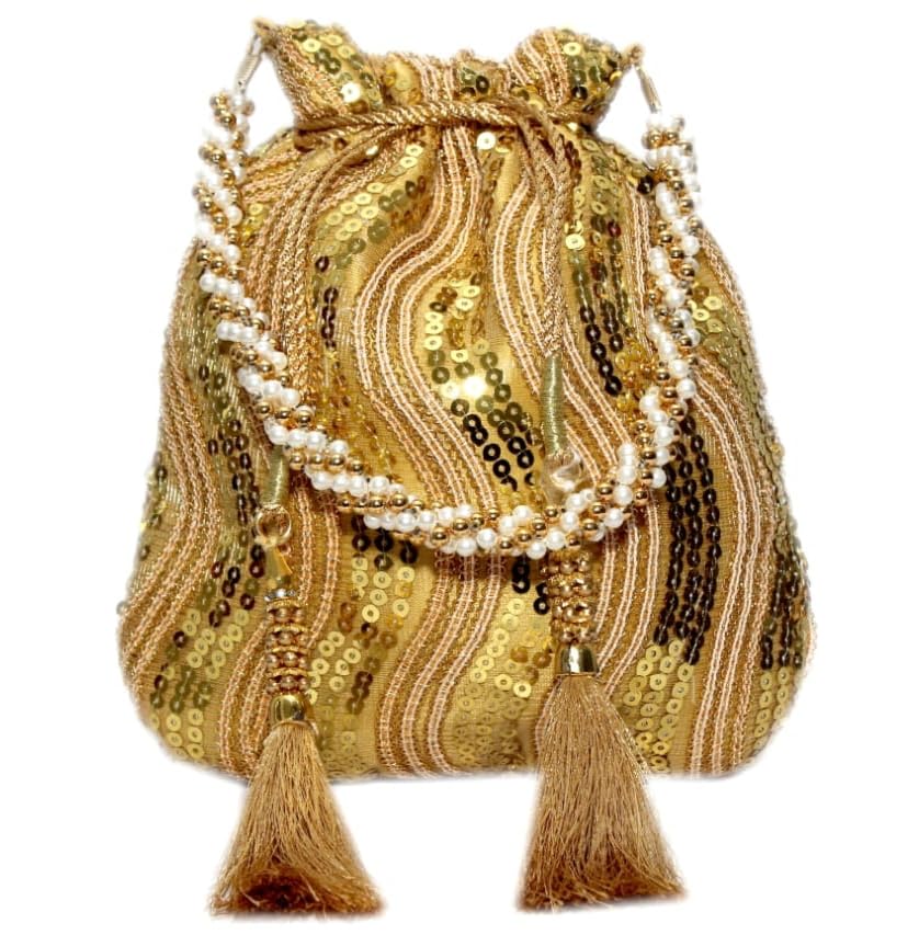 See full amazon price history chart for Amerie Fashions Premium Womens Golden Sequins Potli Bag Purse for Party Wedding Amerie Fashions Premium Womens Golden Sequins Potli Bag Purse for Party Wedding (B0CTRZS17P) Amazon Price History, Amazon Price Tracker