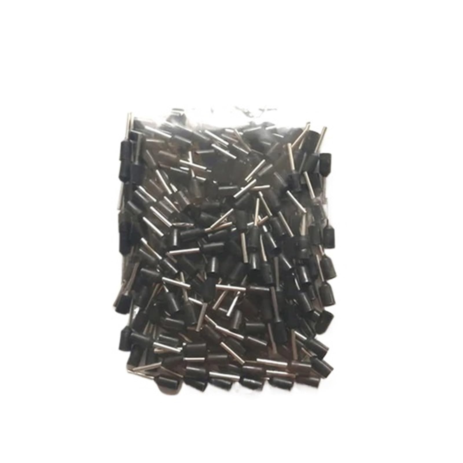 1000 terminali per cavi in rame, terminali per cavi elettrici a crimpare E0306 0308 0310 Ghiere per cavi VE 24AWG (nero, E0306)