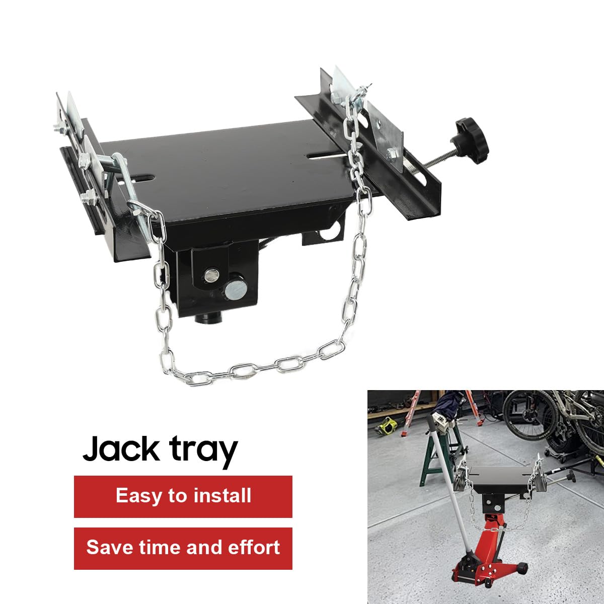 Adaptateur pour cric de transmission Positionneur Dispositif de support Accessoires, Plateau adaptateur pour cric de voiture Adaptateur de support de cric de transmission 500 kg, Stabilisateur