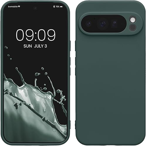 Miniatura 208 de kwmobile Funda compatible con Google Pixel 9 Pro - Funda protectora delgada de TPU para teléfono - Acabado mate suave - Negro mate NEGRO MATE,Piedra