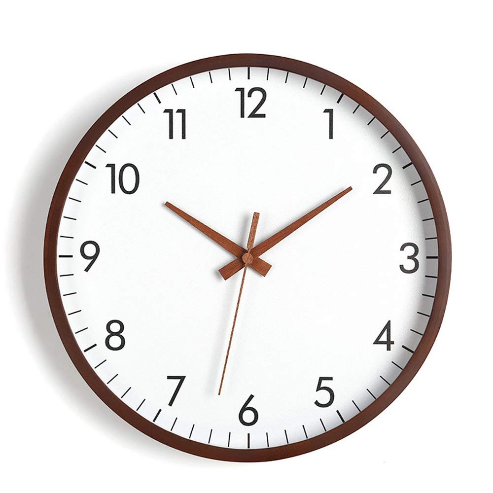 Horloge murale en bois pour salon et bureau mouvement muet WTL C