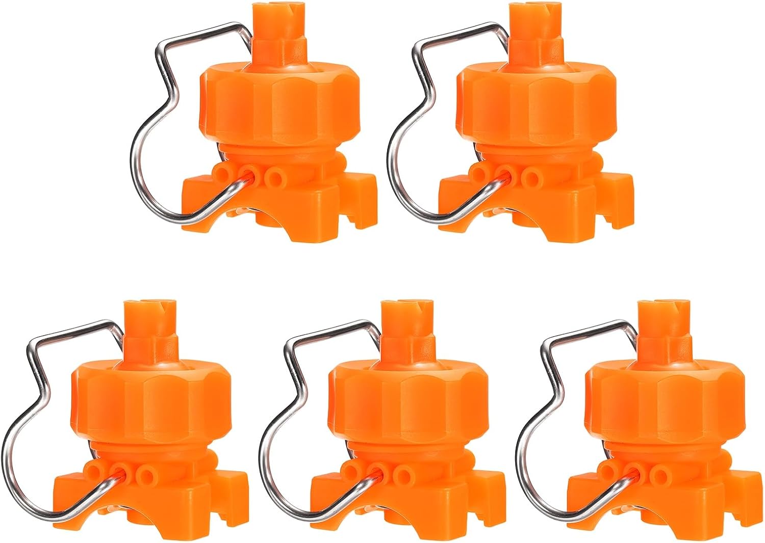 uxcell 5Pcs Flat Fan Spray Tip, 65 Degree Spray Nozzle with Clip Adjustable Plastic Yellow Nozzles Fit 3/4" Hose for Car Washing Irrigation, 0.36 Cubic Meters Per Hour