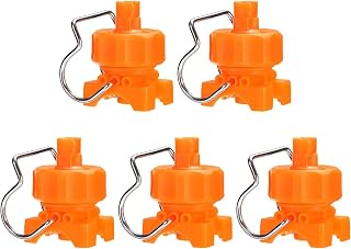 uxcell 5Pcs Flat Fan Spray Tip, 65 Degree Spray Nozzle with Clip Adjustable Plastic Yellow Nozzles Fit 3/4" Hose for Car Washing Irrigation, 0.48 Cubic Meters Per Hour