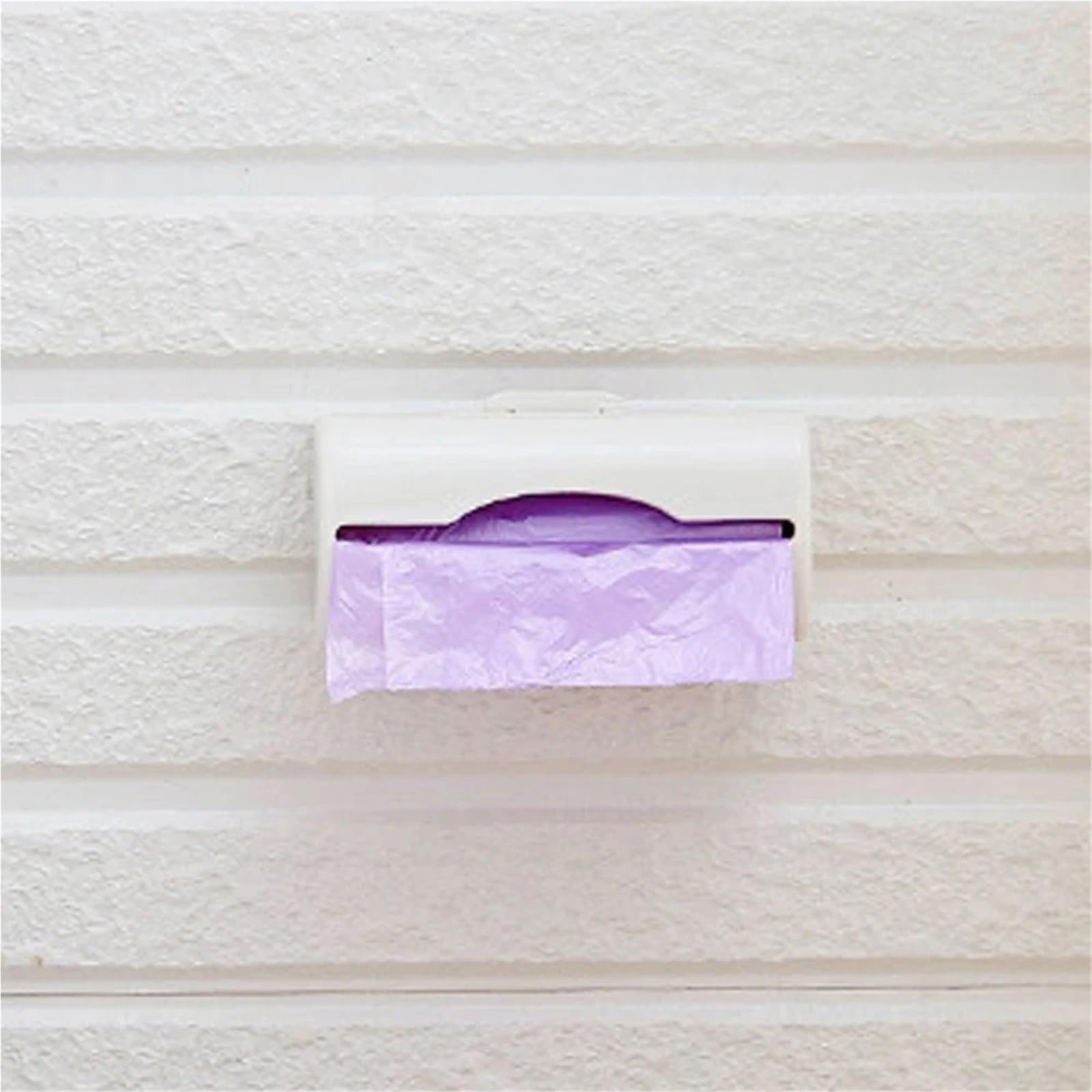 Caja de Almacenamiento Bolsas Basura, dispensador for Cocina, baño, Soporte for comestibles montado en la Pared, contenedor plástico for, 5 uds(Pink)