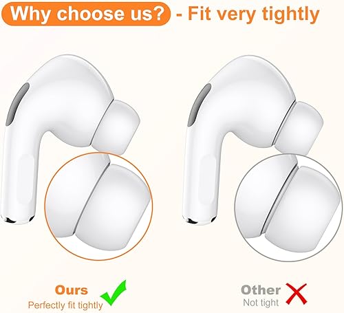 Miniatura 5 de Juego de 4 pares de almohadillas Link Dream para Airpod Pro de repuesto y limpiador de bolígrafos para AirPods Pro/AirPods Pro 2 de silicona (AC04-S)