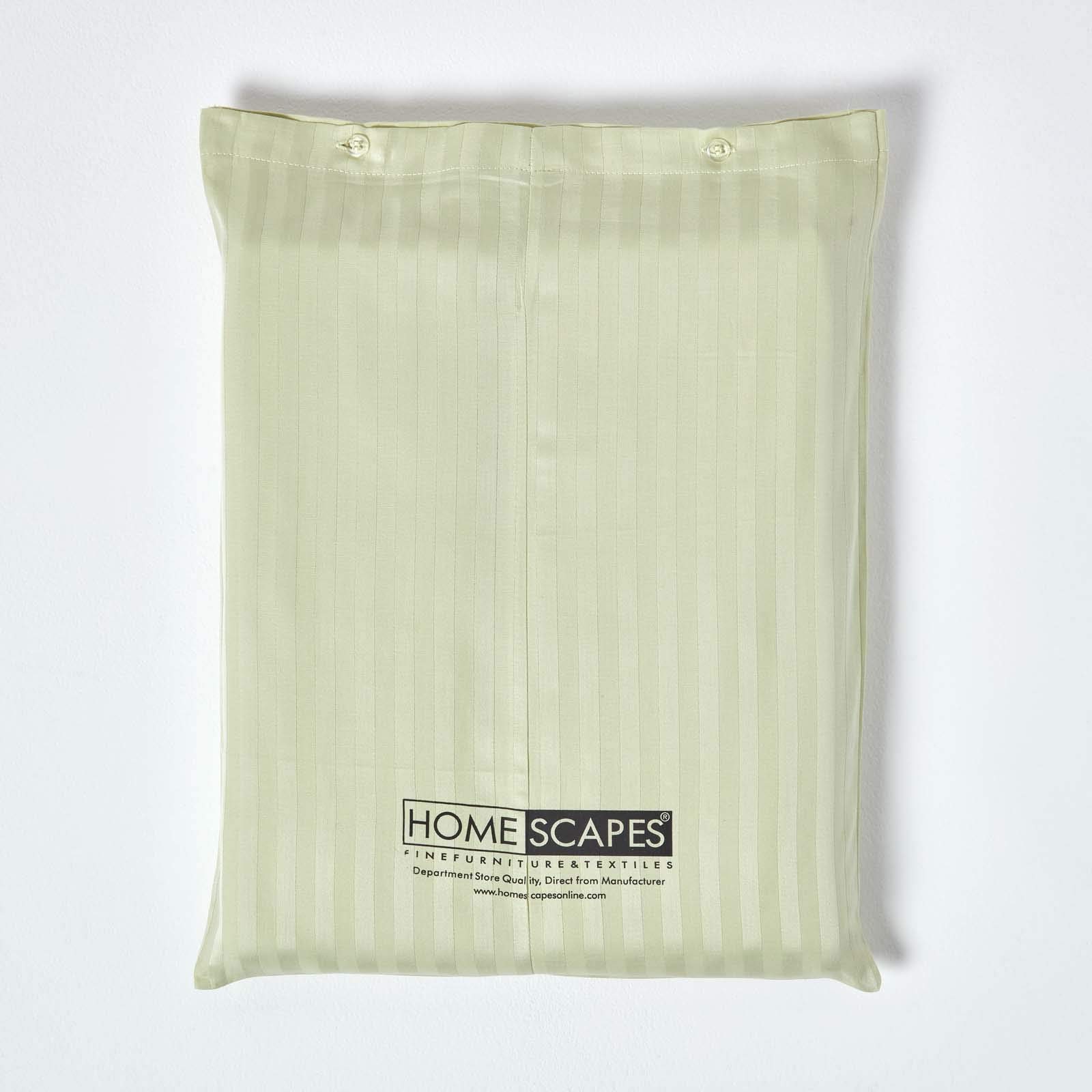 Homescapes - Federa senza bordi in raso a righe, 100% cotone egiziano, standard e king size, in percalle da 330 fili, antiacaro, Cotone, Purple, 240 x 275 cm