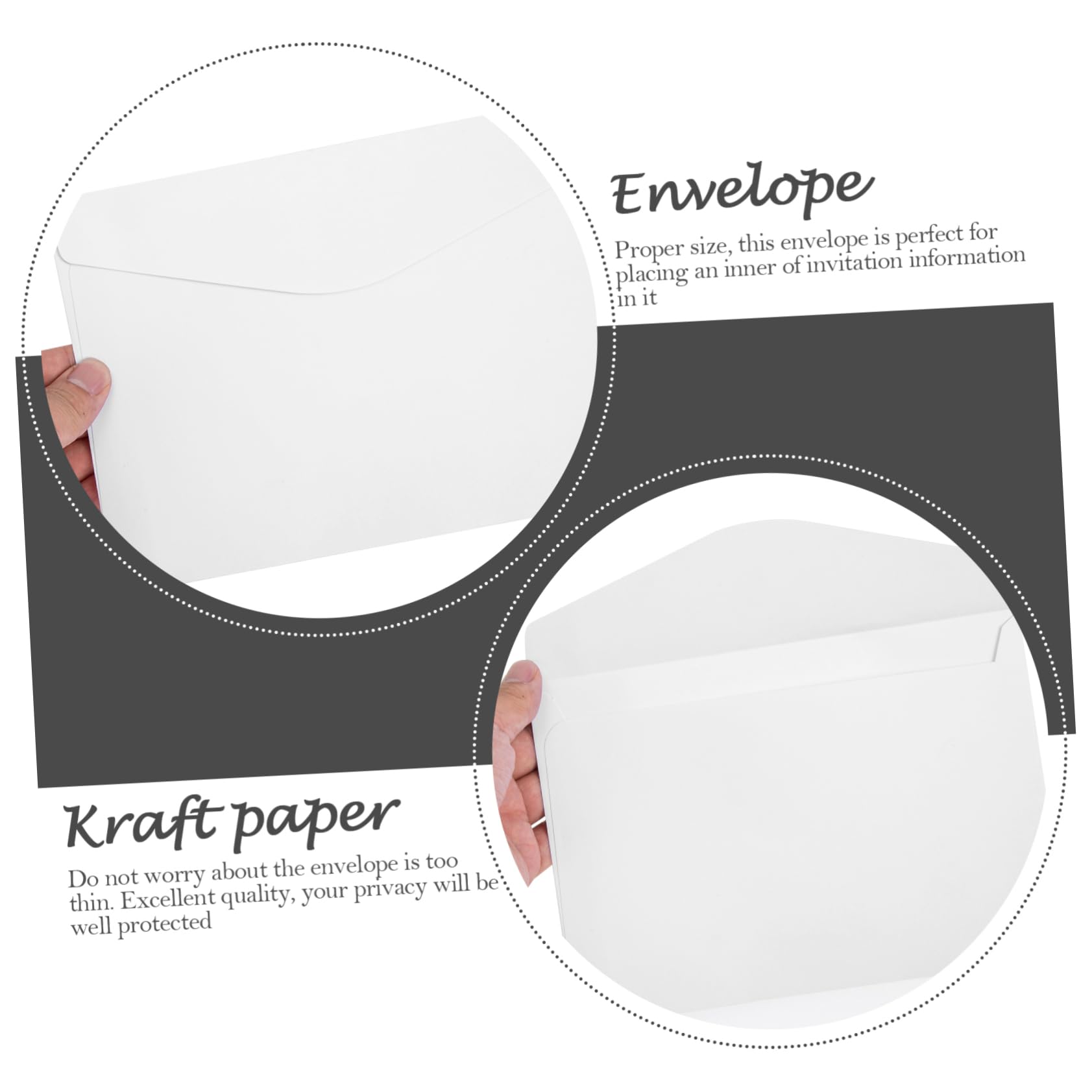 SHINEOFI Sobres Elegantes para Tarjetas de Felicitación de Papel Kraft 50 Unidades Sobres Decorativos de Papel Kraft para Fiestas