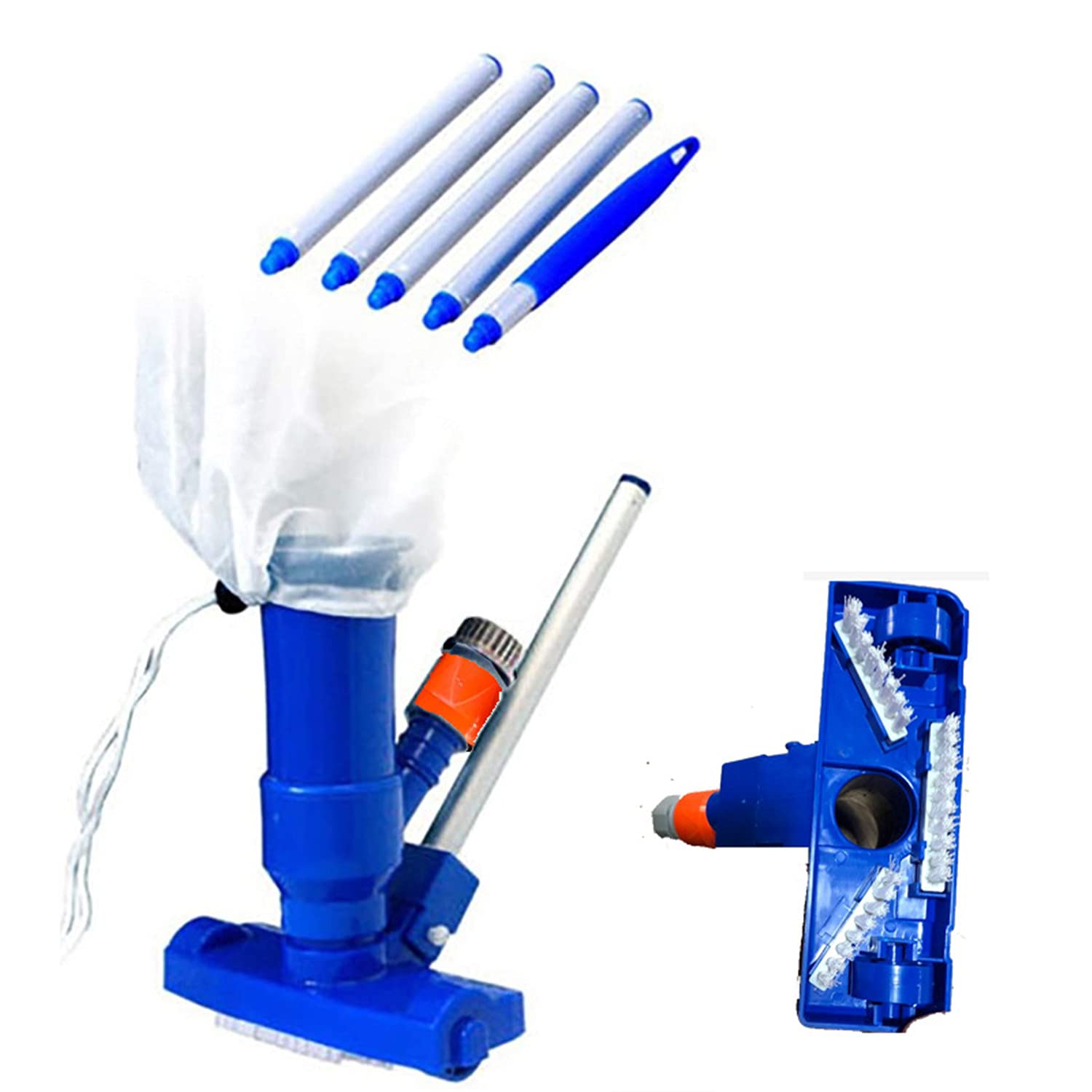 Portable Pool Spa Pond Mini Jet Underwater Vacuum Cleaner, Ideal for Above Ground And Inflatable Pool, Spa, Hot Tub, Pond, Waterfall, No Pump-Filter System Or Electric Power Required