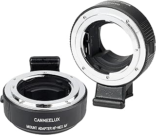 CANMEELUX NF-NEX Lens Mount Adapter Ring Compatible with Nikon F-Mount Lens to Sony A7 A7C A7R A7II A7RII A7II A7RIII A7SIII A7RIV A5000 A5100 A6000 A6100 A6300 A6400 A6500 A6600