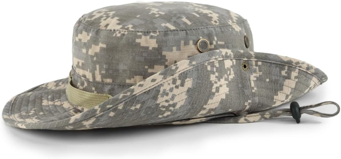 XXL Boonie Sun Hat for Big Heads, Military Tactical Safari Hat with Chin Strap, Outdoor Hat for Fishing, Hiking, Hunting - Image 2