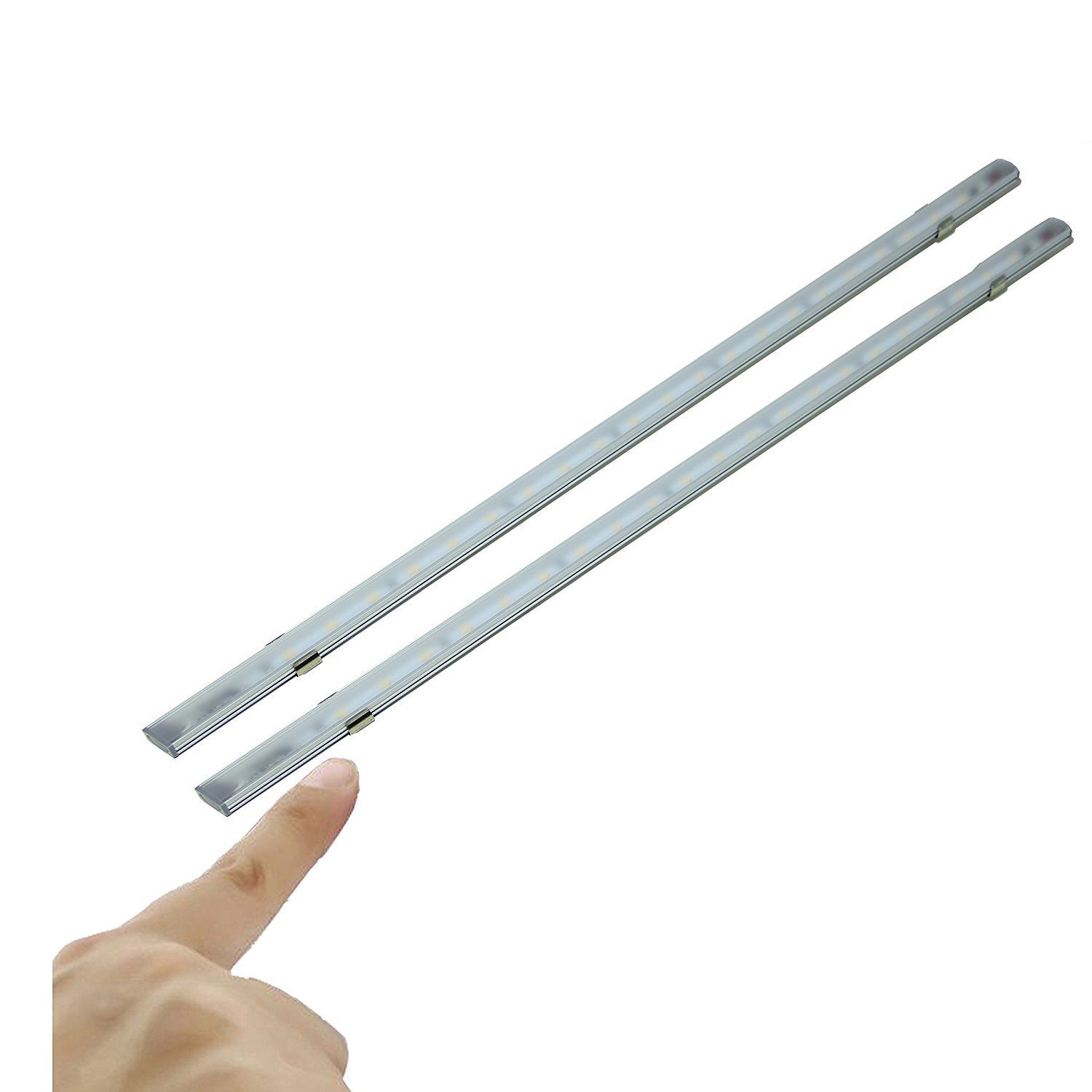 LIGHTEU 2x Luce Lineare 60 cm LED 12V 8W Antiriflesso Smerigliato per Barca Yacht Camper