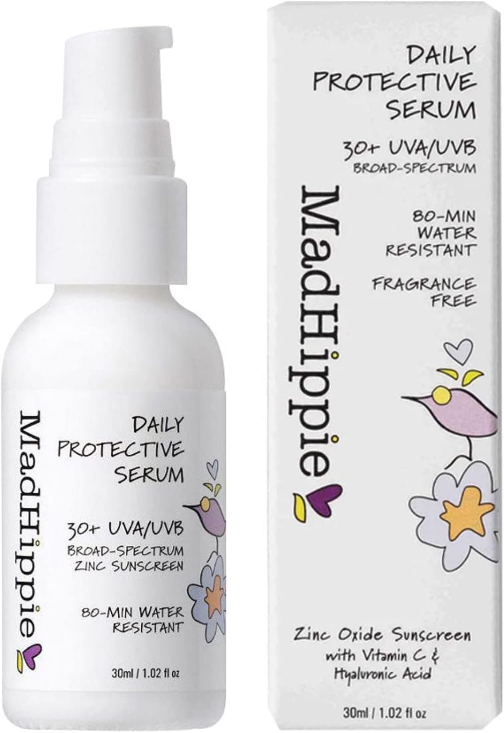 Mad Hippie Daily Protective Serum, 30 SPF Moisturizer & Mineral