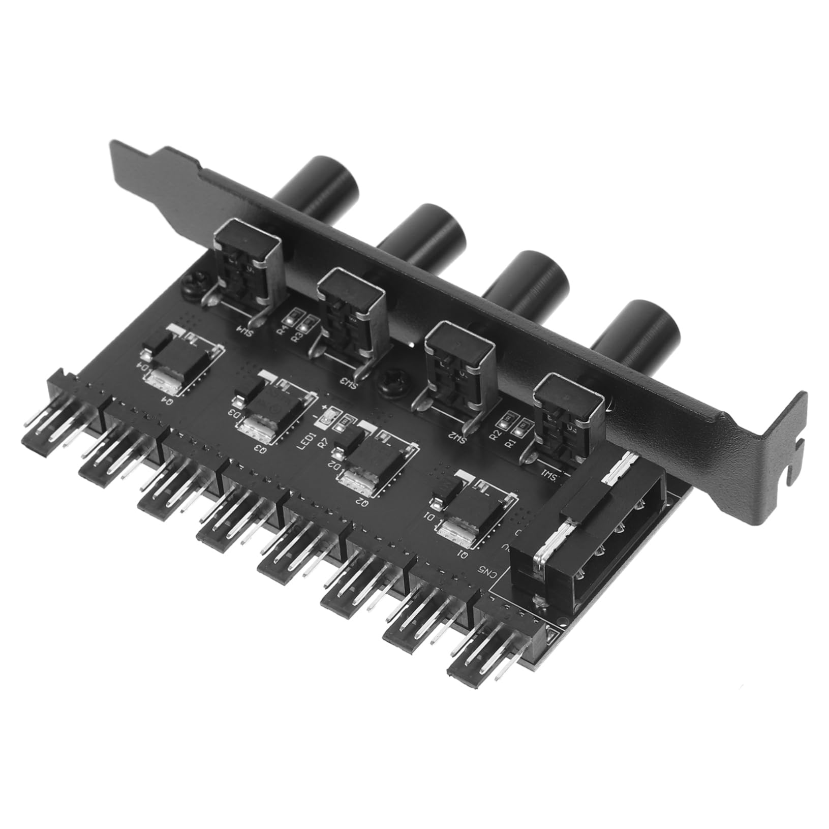 Gatuida 5stücke Fan Hub Pin Pc Lüfterverteilungsadapter Mit Stufenloser Geschwindigkeitsregelung Einfache Installation Und Präzise Luftstromkontrolle Für Optimale Kühlung Im Pc